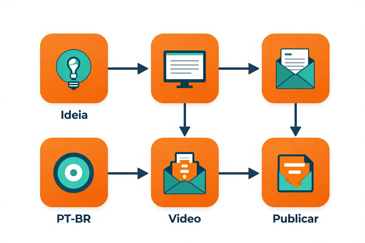 Diagrama mostrando processo de criacao de meme com voz de famoso
