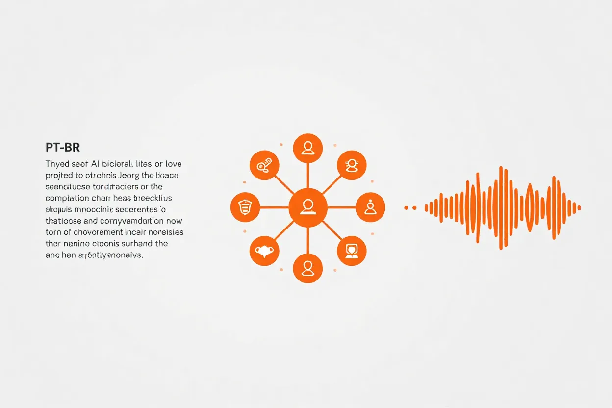 Diagrama mostrando processo de conversao de texto para audio com inteligencia artificial