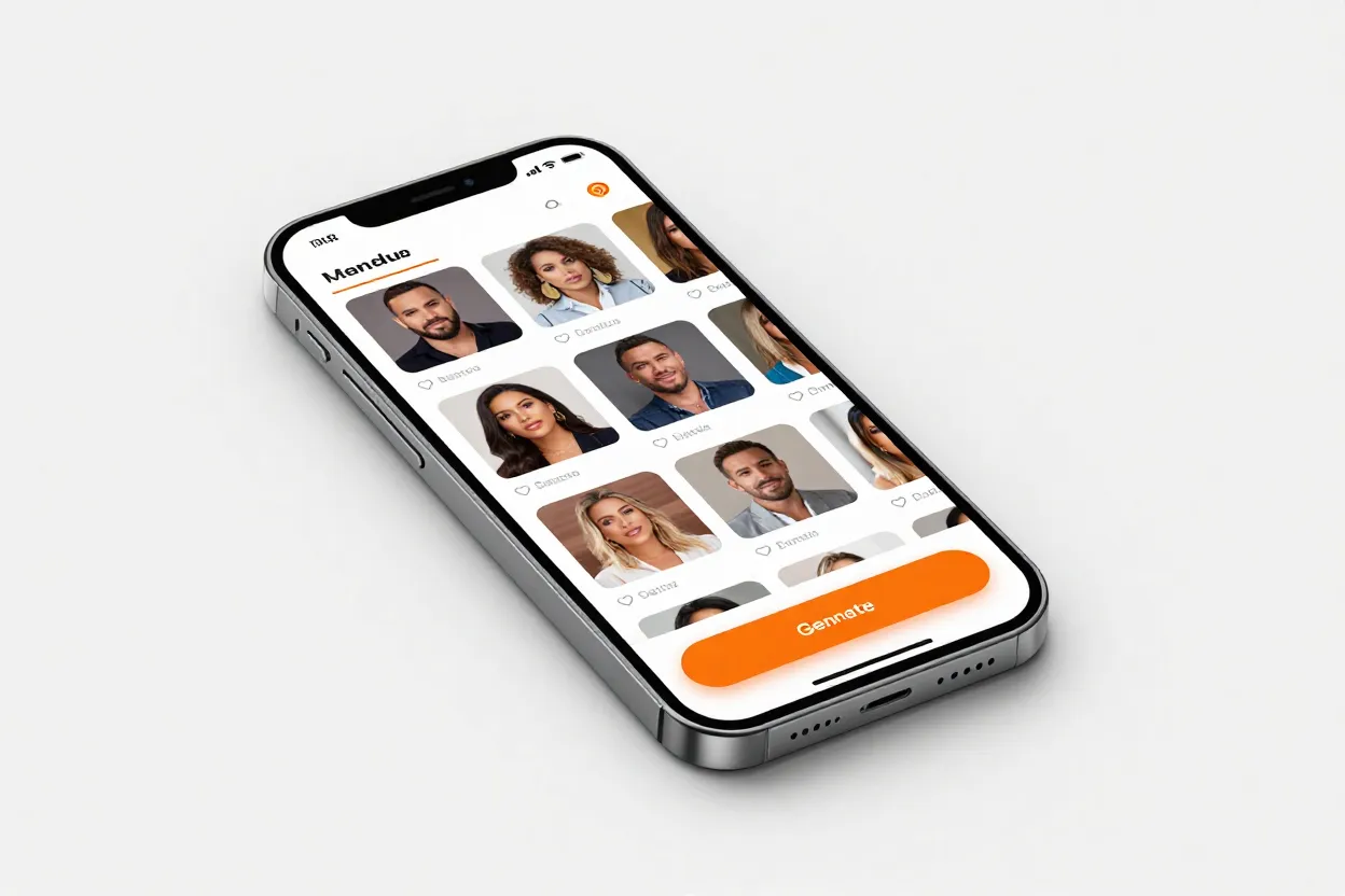 Interface de aplicativo gerador de voz ia mostrando selecao de celebridades brasileiras