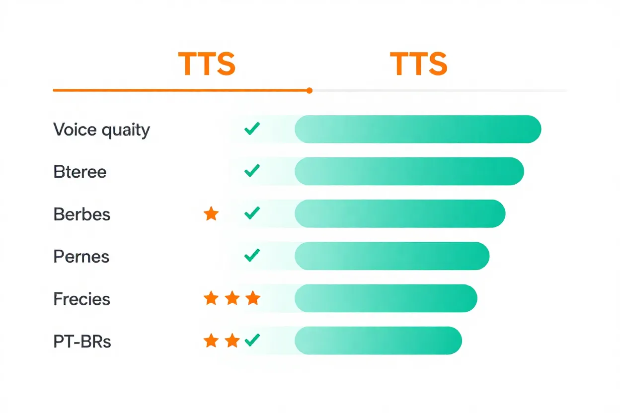Tabela comparando funcionalidades de ferramentas texto para voz