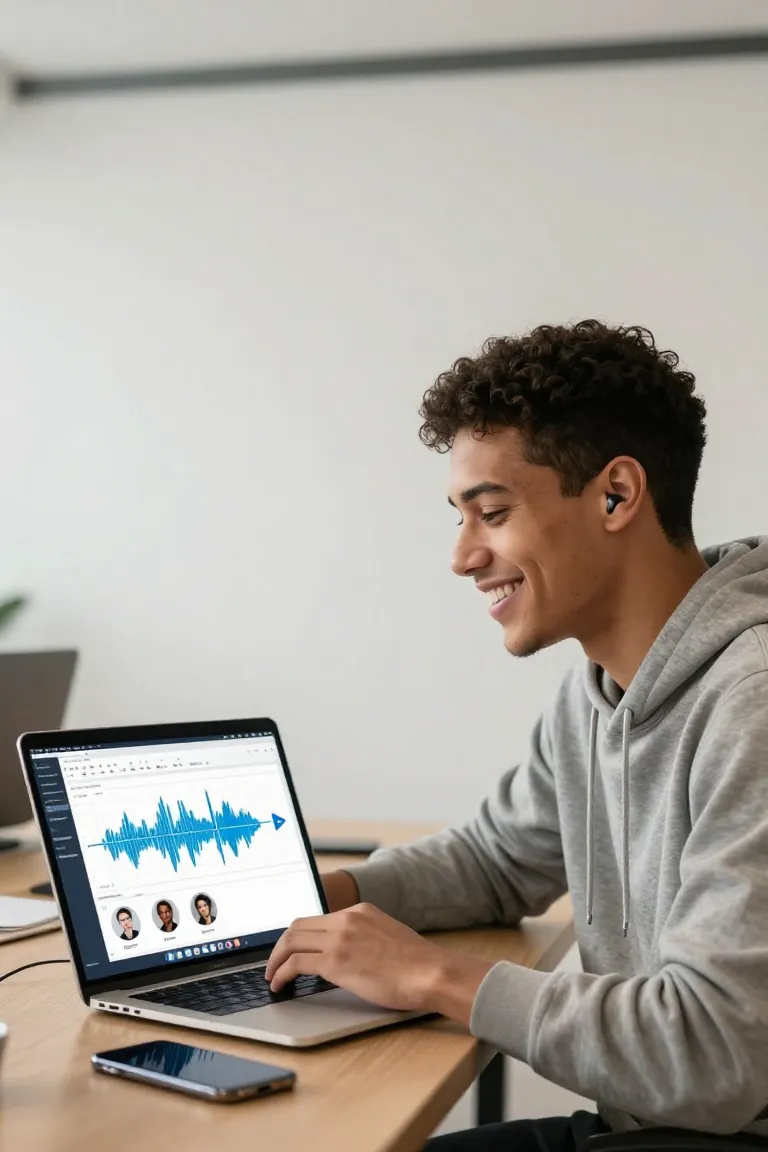 Com IA: 50+ Vozes em 30 Segundos - Antes