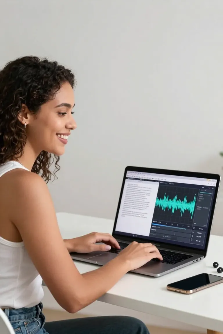 De Texto: Áudio Pronto em Segundos - Antes