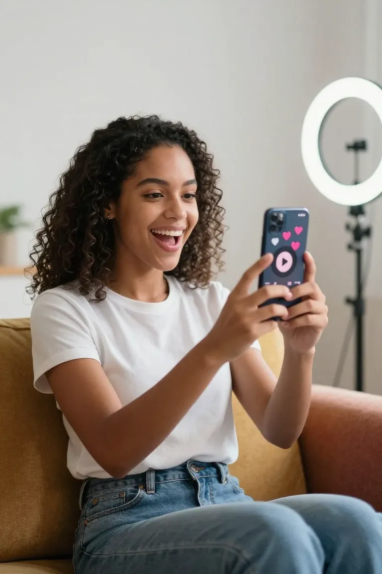 Para TikTok: Viralize em Segundos - Antes