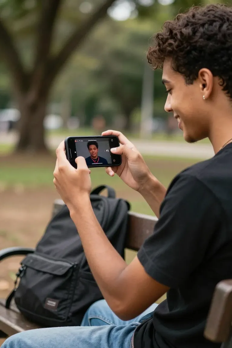 Pelo App: Crie Direto do Celular - Antes
