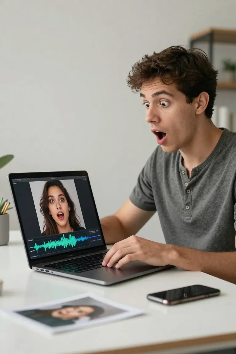 Com Foto: Faça Qualquer Imagem Falar - Antes