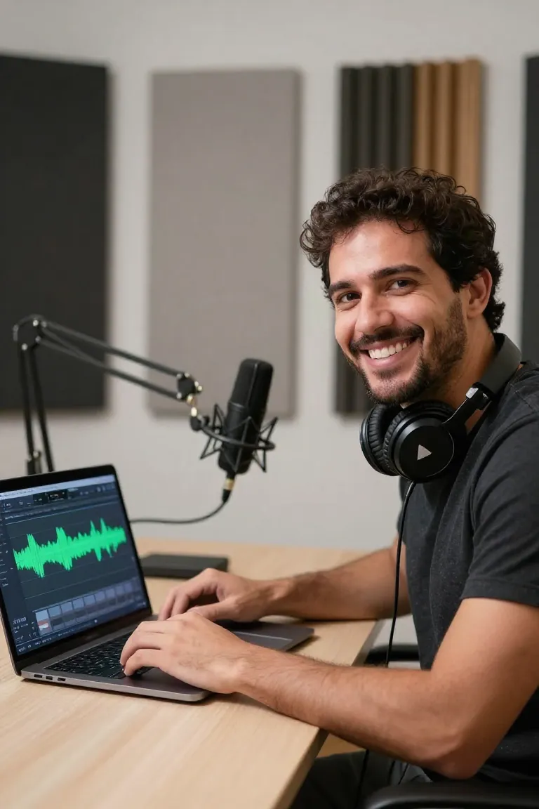 Para Narração: Qualidade de Estúdio - Antes