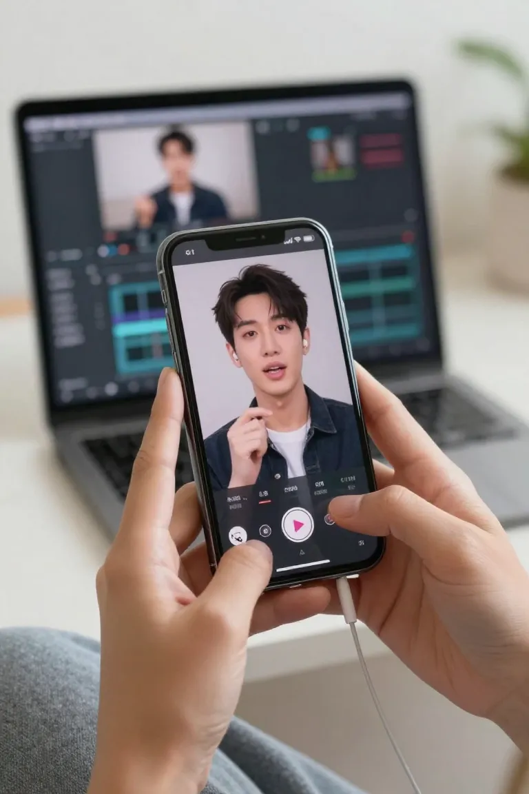 Para Vídeo: Lip Sync Perfeito em 30s - Depois